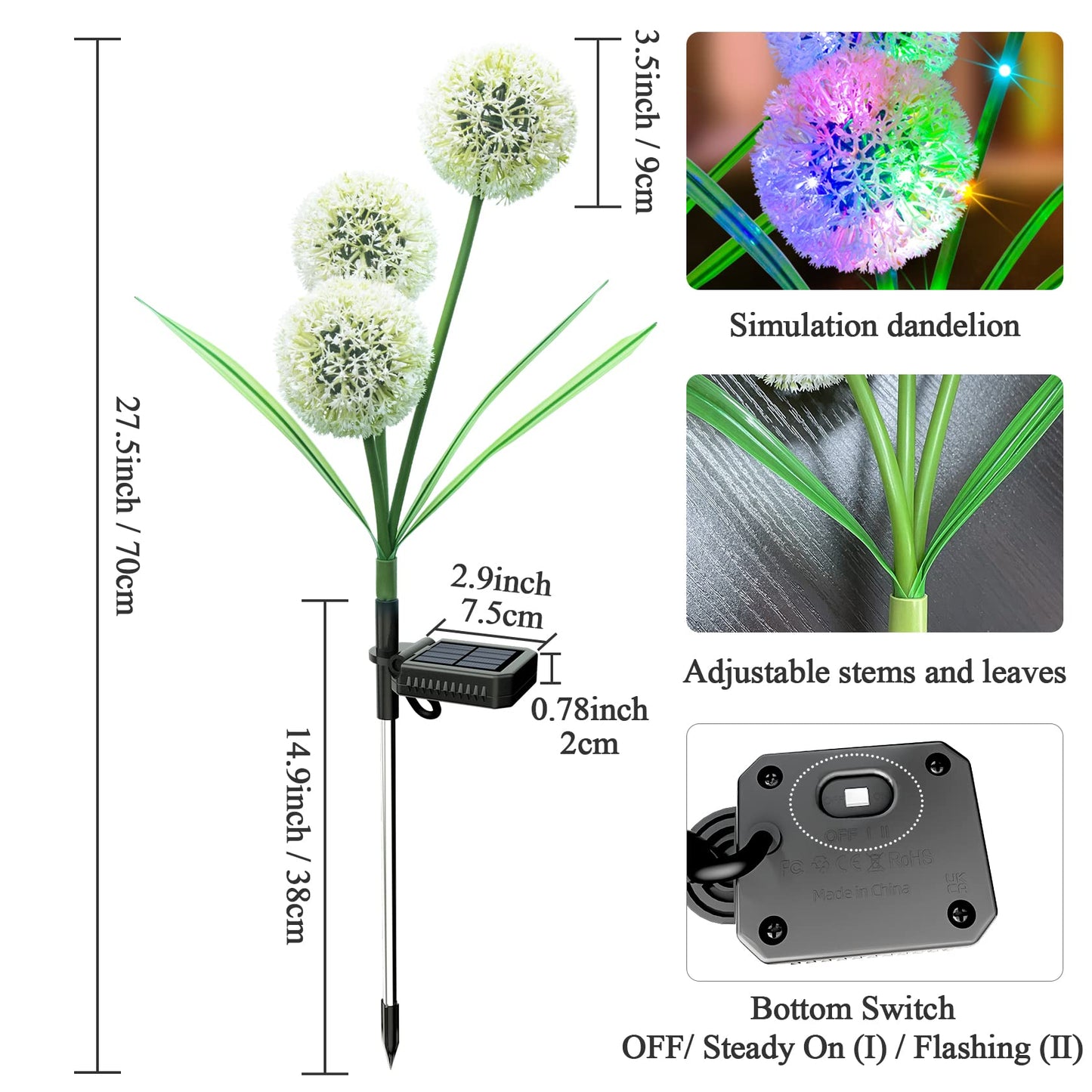 MagicGlow Solar Dandelion Lights