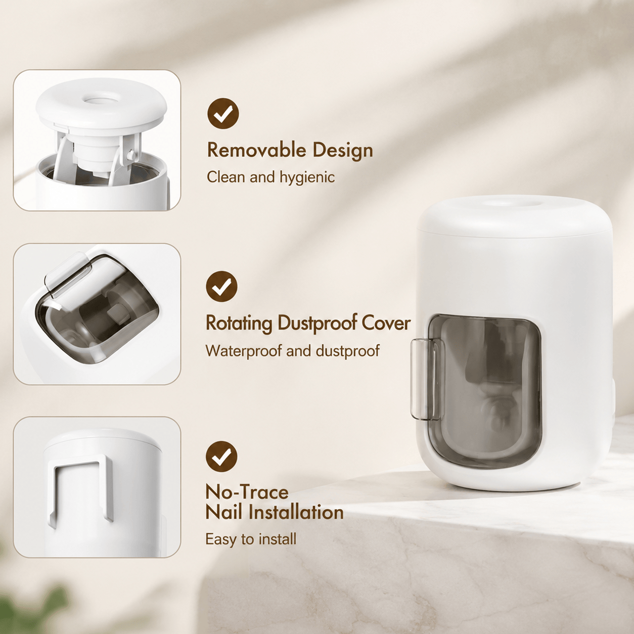 Wall Mounted Toothpaste Dispenser