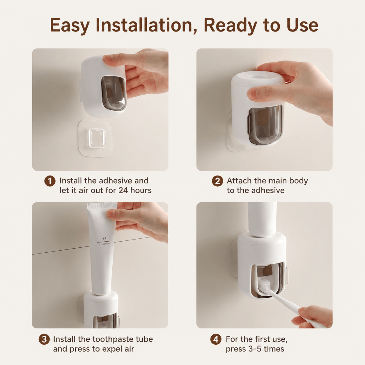 Wall Mounted Toothpaste Dispenser