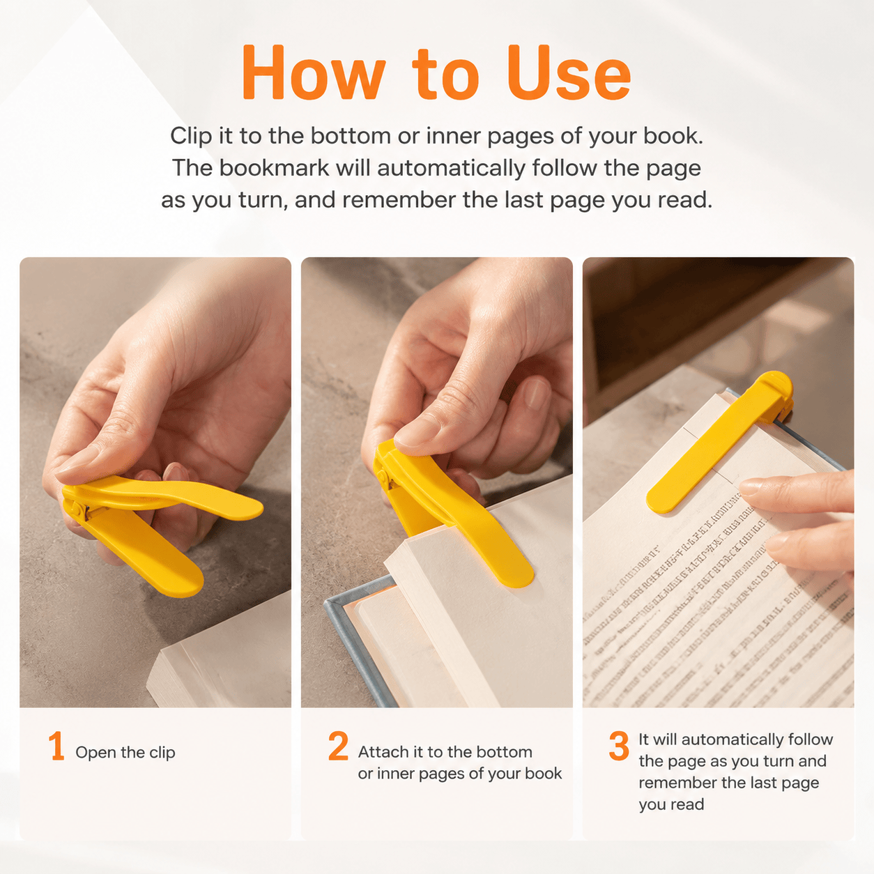 Auto-Follow Bookmark(3pc)🔖Never Lose Your Place Again.