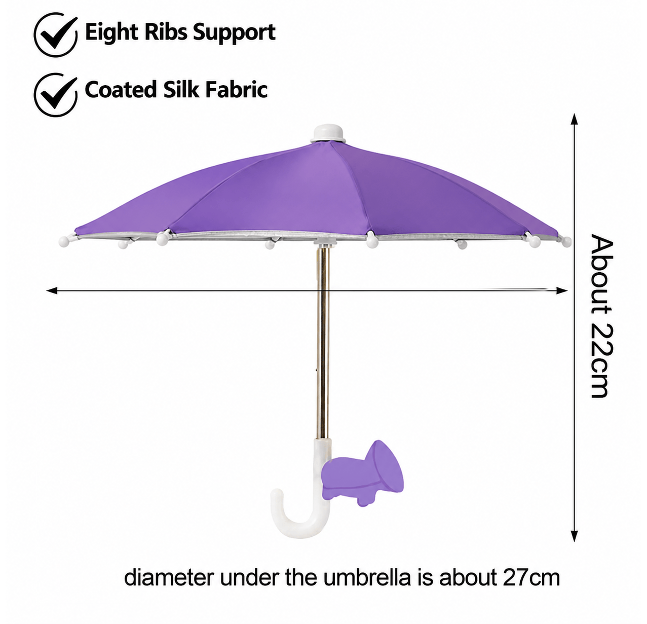 Universal Adjustable Phone Umbrella & Suction Cup Stand