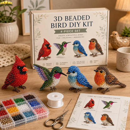 🧵🐦 3D Beaded Animal DIY Kit | Perfect Gift for Craft & Animal Lovers ✨