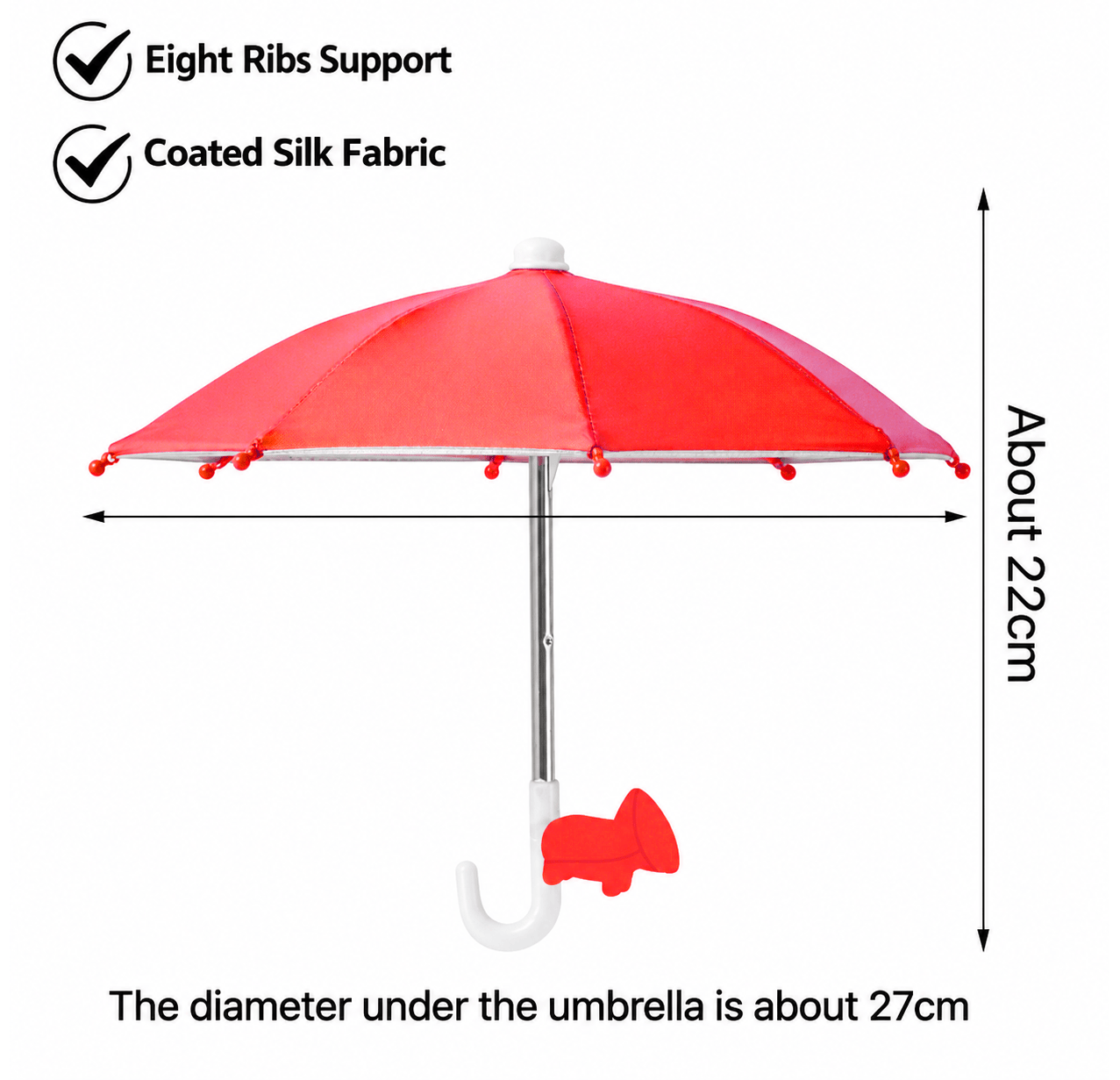 Universal Adjustable Phone Umbrella & Suction Cup Stand