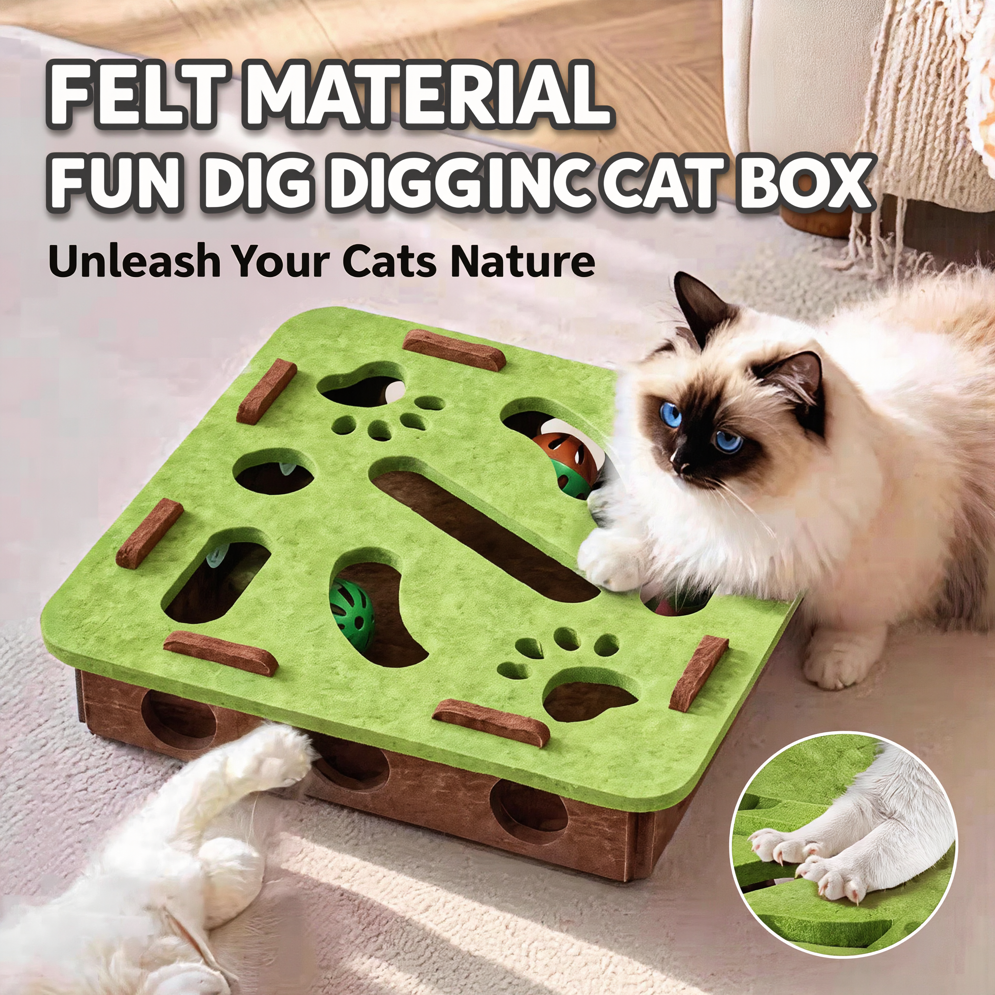 🐱Cat Toy Box with Interactive Maze