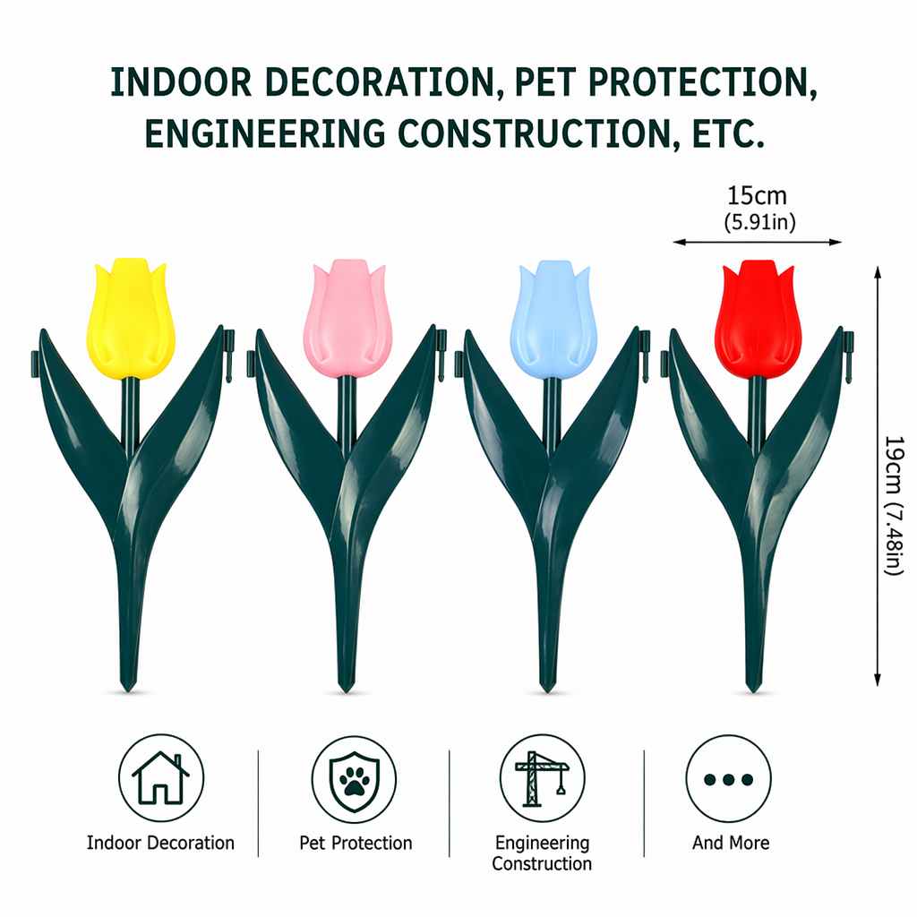 🌷 Artificial Tulip Flower Fence | Decorative Garden Border
