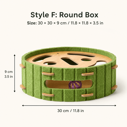 🔥 50% OFF 🐱 Interactive Cat Hide-and-Seek Toy Box with Felt Scratcher
