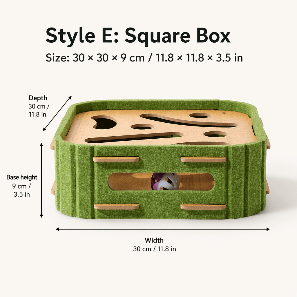 🔥 50% OFF 🐱 Interactive Cat Hide-and-Seek Toy Box with Felt Scratcher