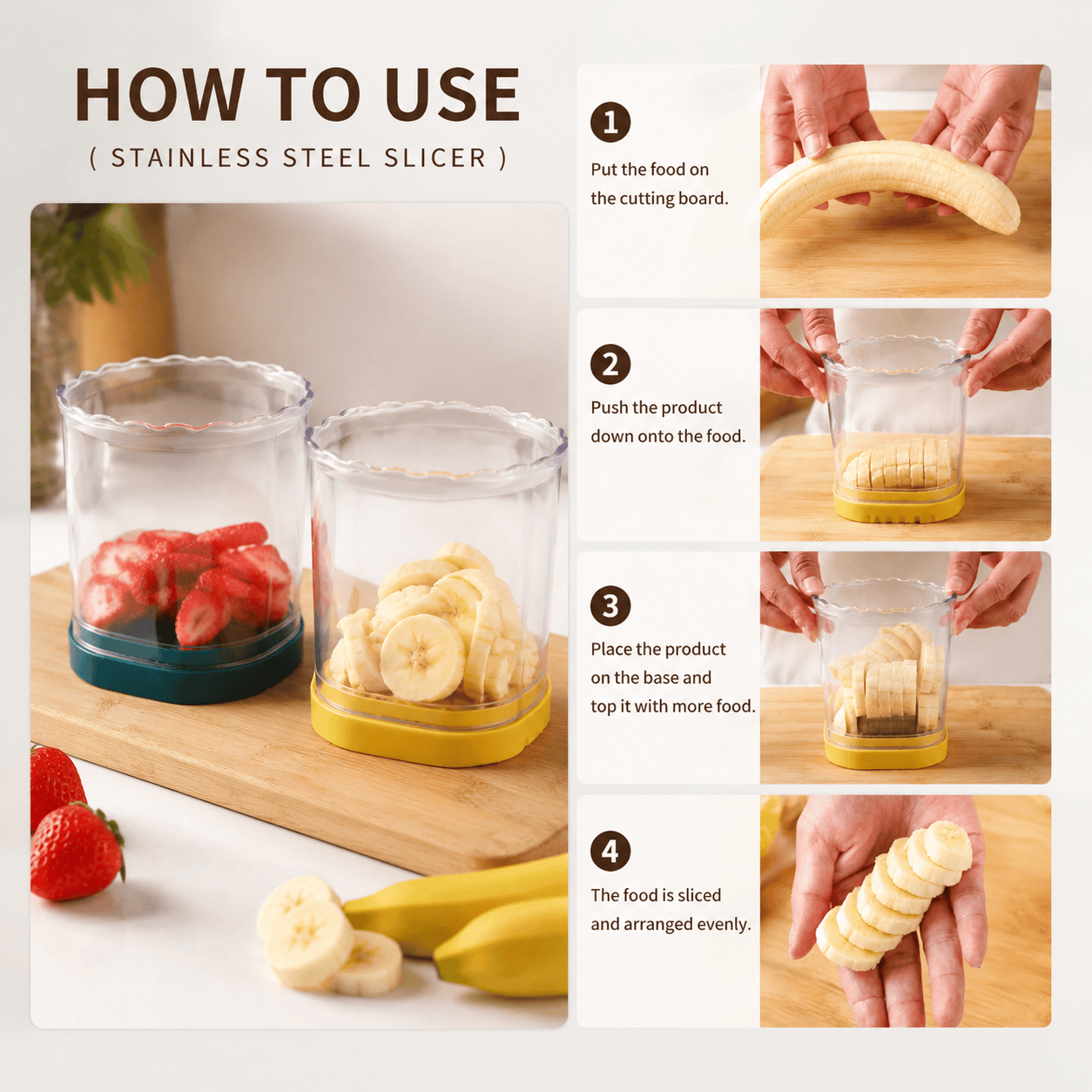 Perfect Fruit & Veggie Slices In One Simple Press