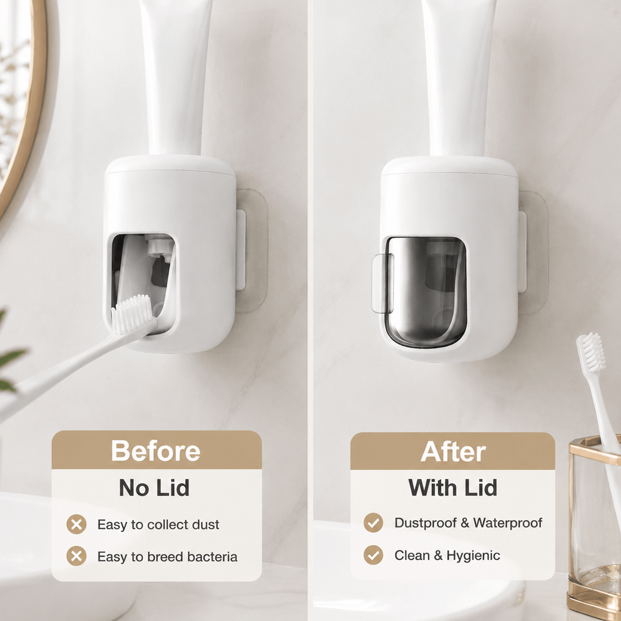 Wall Mounted Toothpaste Dispenser