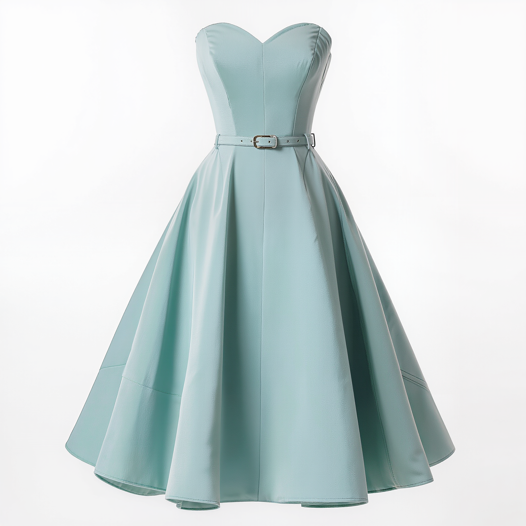 Mint Strapless Sweetheart Fit-and-Flare Dress