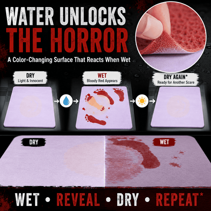 Water-Activated Bloody Bath Mat