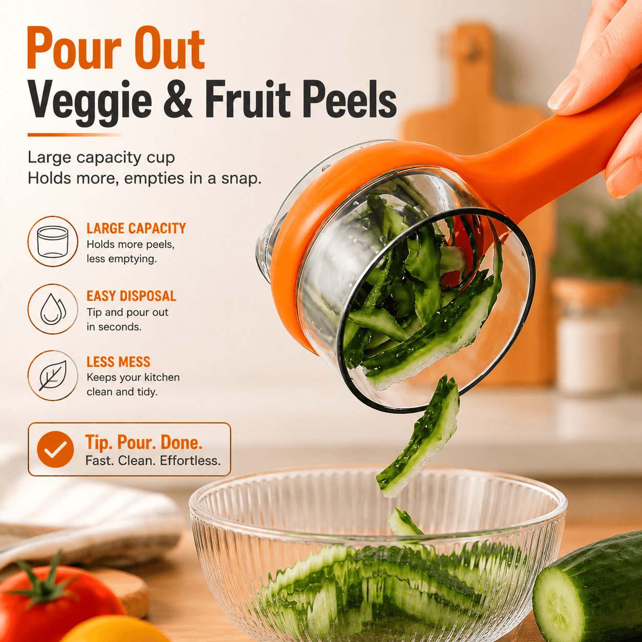 PeelKeeper-Keep Every Peel. Keep Your Kitchen Clean.Vegetable Peeler