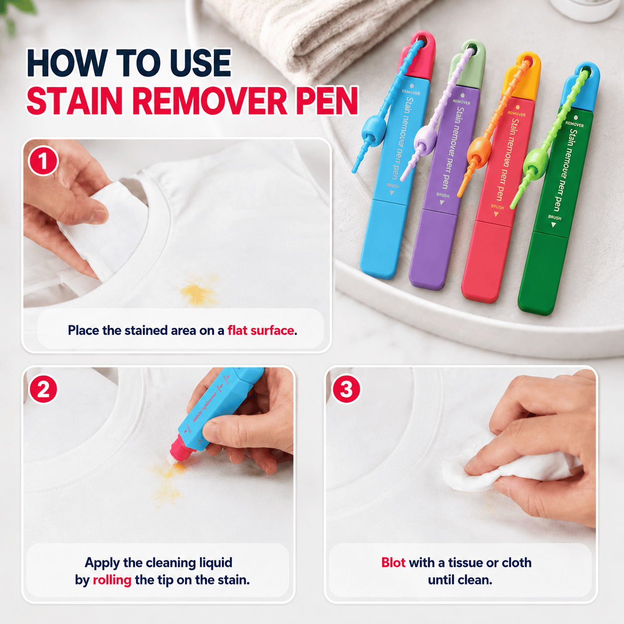 Portable Instant Stain Remover Pen for Clothes