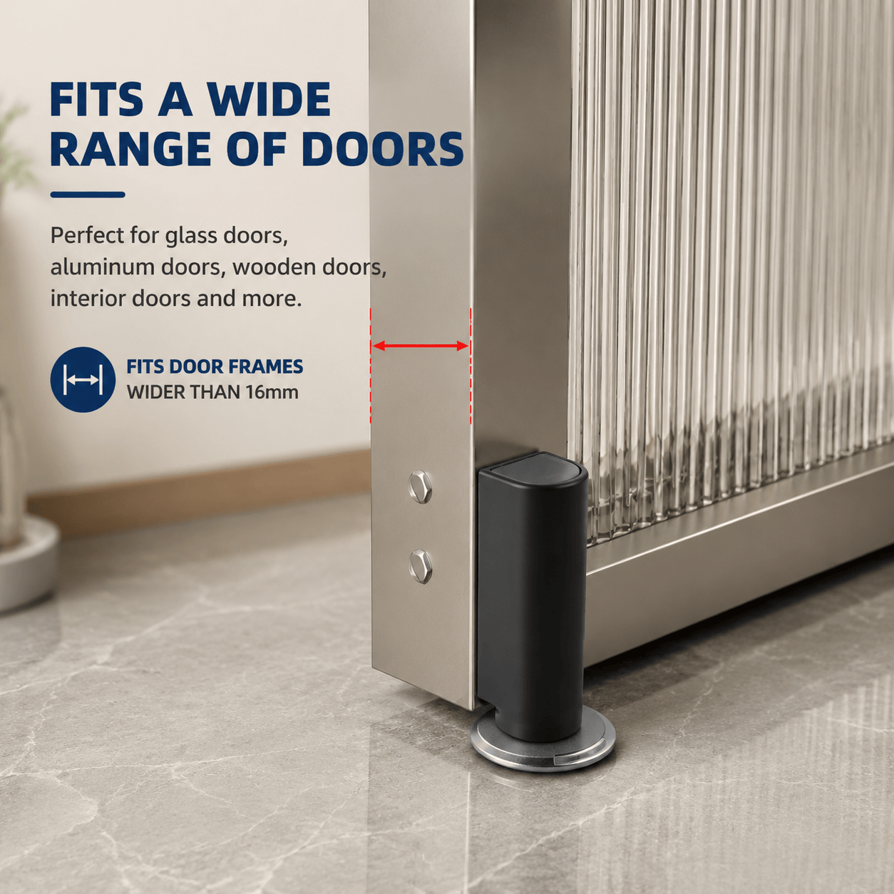 Ultra-thin magnetic door stopper