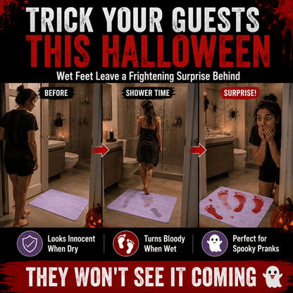 Water-Activated Bloody Bath Mat