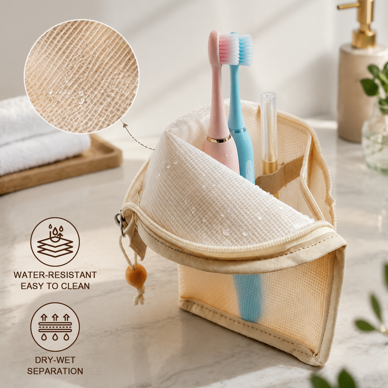⏰ Limited-Time Deal | Portable Stand-Up Makeup & Toiletry Organizer Bag