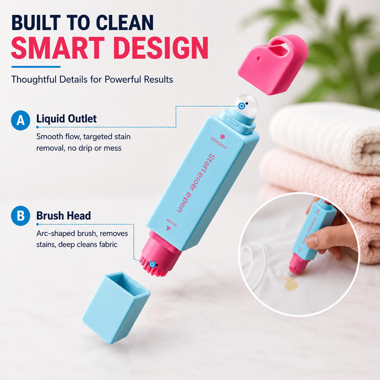 Portable Instant Stain Remover Pen for Clothes