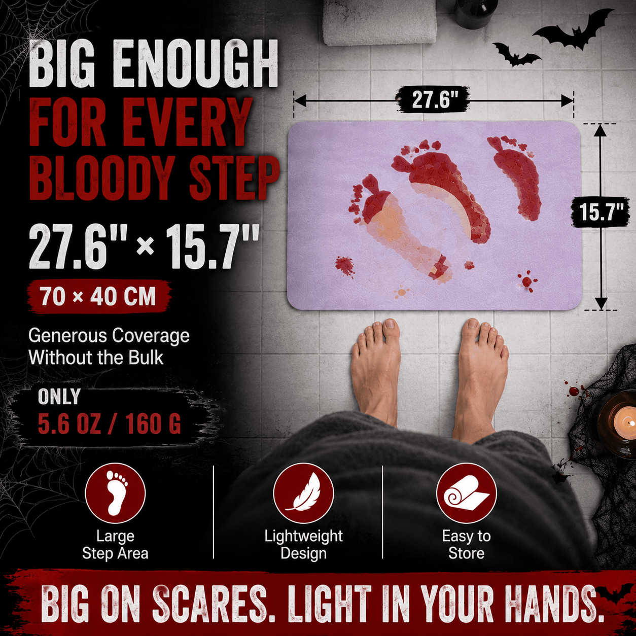 Water-Activated Bloody Bath Mat