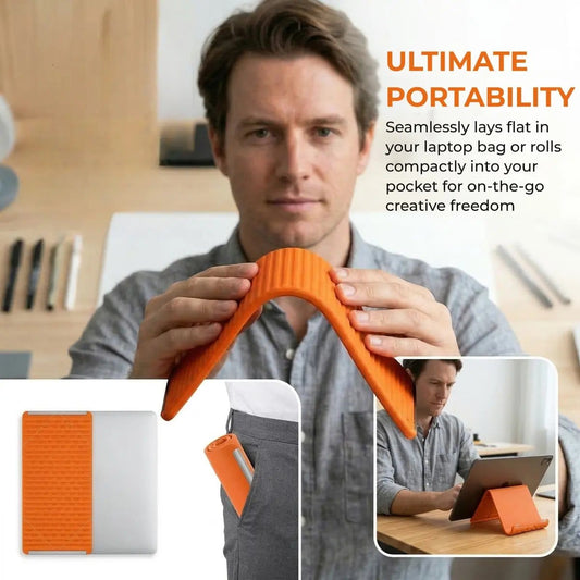 Flexible silicon Phone holder stand, Bendable Rollable Foldable Design