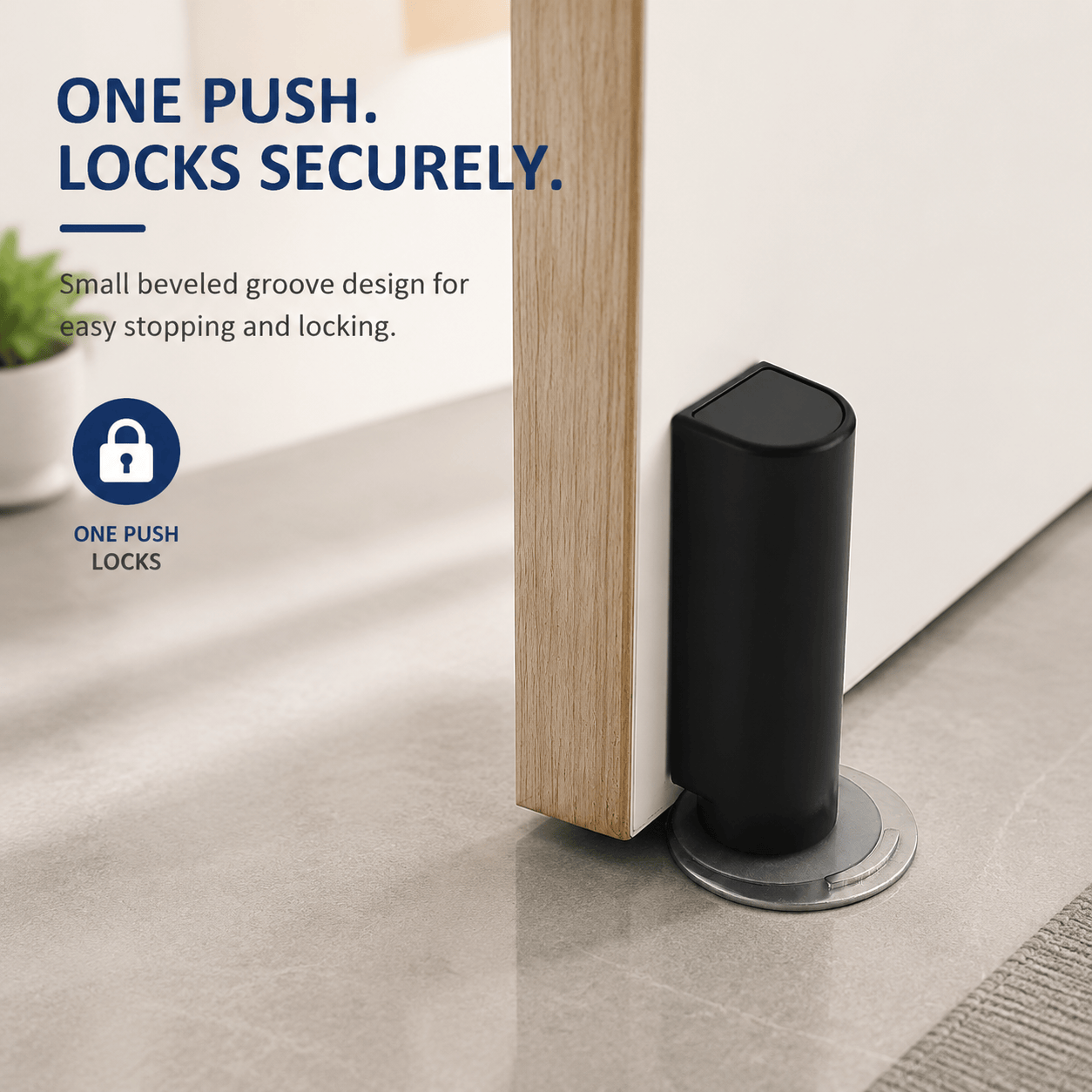 Ultra-thin magnetic door stopper