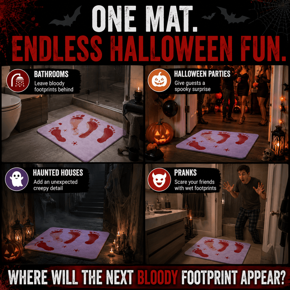 Water-Activated Bloody Bath Mat