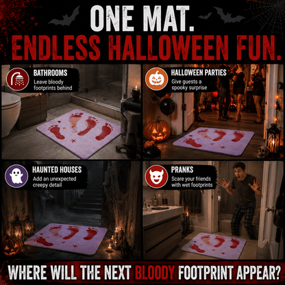 Water-Activated Bloody Bath Mat