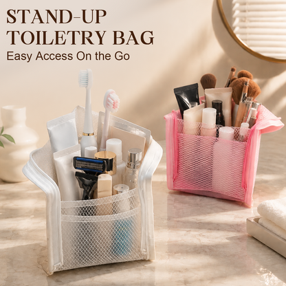 ⏰ Limited-Time Deal | Portable Stand-Up Makeup & Toiletry Organizer Bag