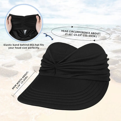 Women's UPF 50+ UV Protection Sun Visor Hat