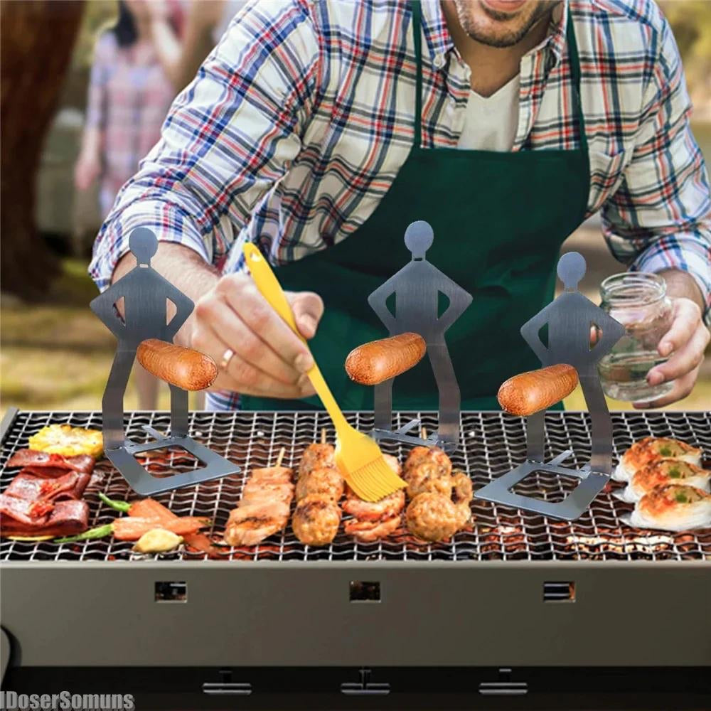 Spitting Cobra Stainless Steel BBQ Sausage Holders-4 Holders