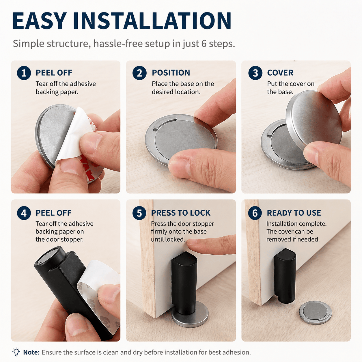 Ultra-thin magnetic door stopper