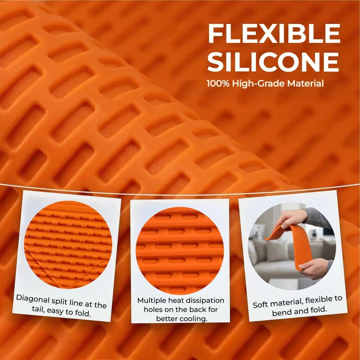 Flexible silicon Phone holder stand, Bendable Rollable Foldable Design