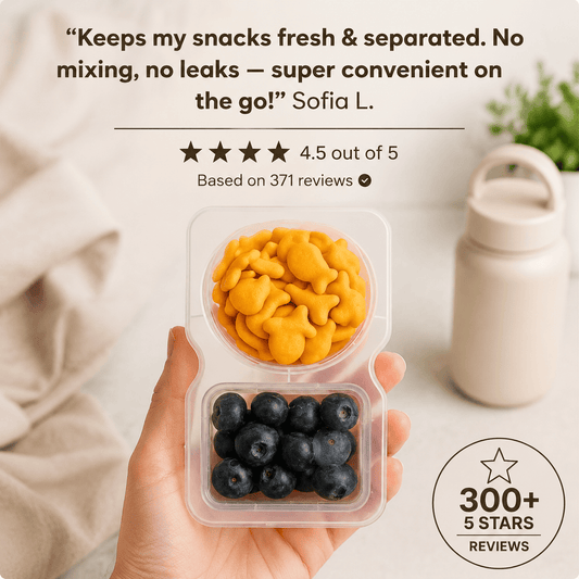 2-Compartment Disposable Snack Containers
