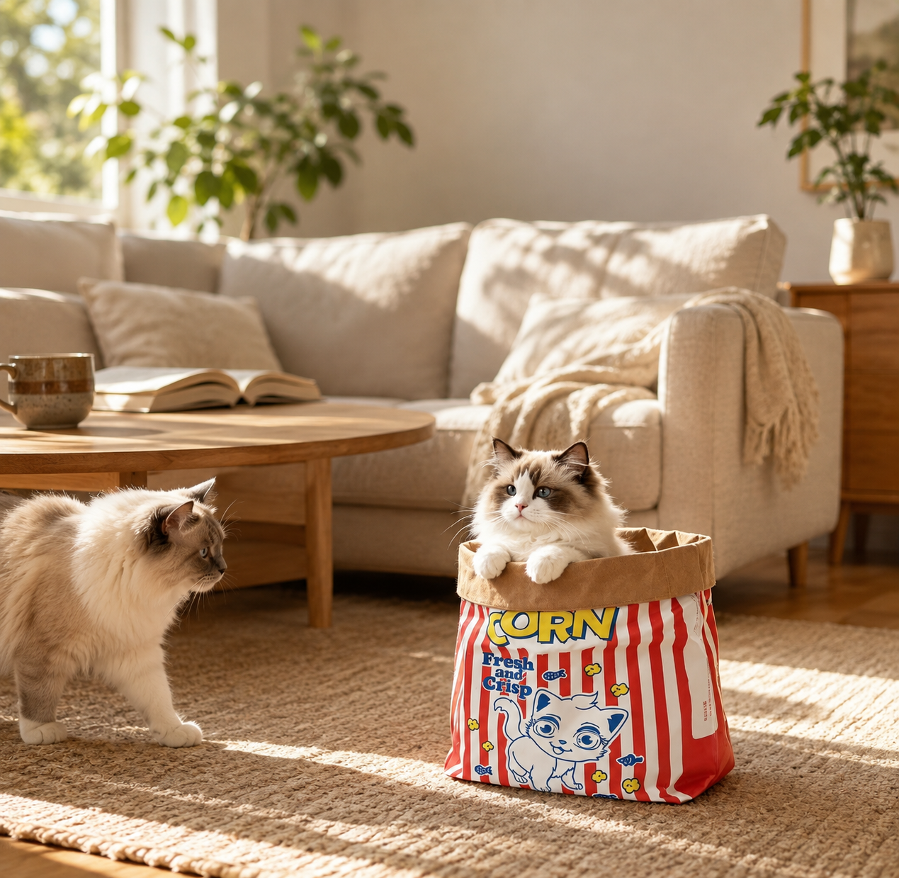 Large Double-Layer Kraft Paper Crinkle Bag Cat Toy