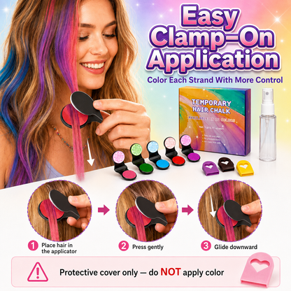 ⏳🔥LIMITED-TIME 50% OFF! ⏰🌈 12-Color Temporary Hair Chalk Applicator Set