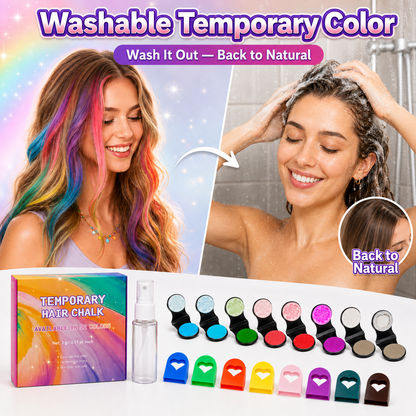 ⏳🔥LIMITED-TIME 50% OFF! ⏰🌈 12-Color Temporary Hair Chalk Applicator Set