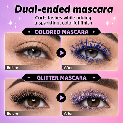 2-IN-1 GLITTER + COLORED MASCARA