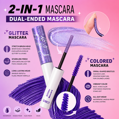 2-IN-1 GLITTER + COLORED MASCARA