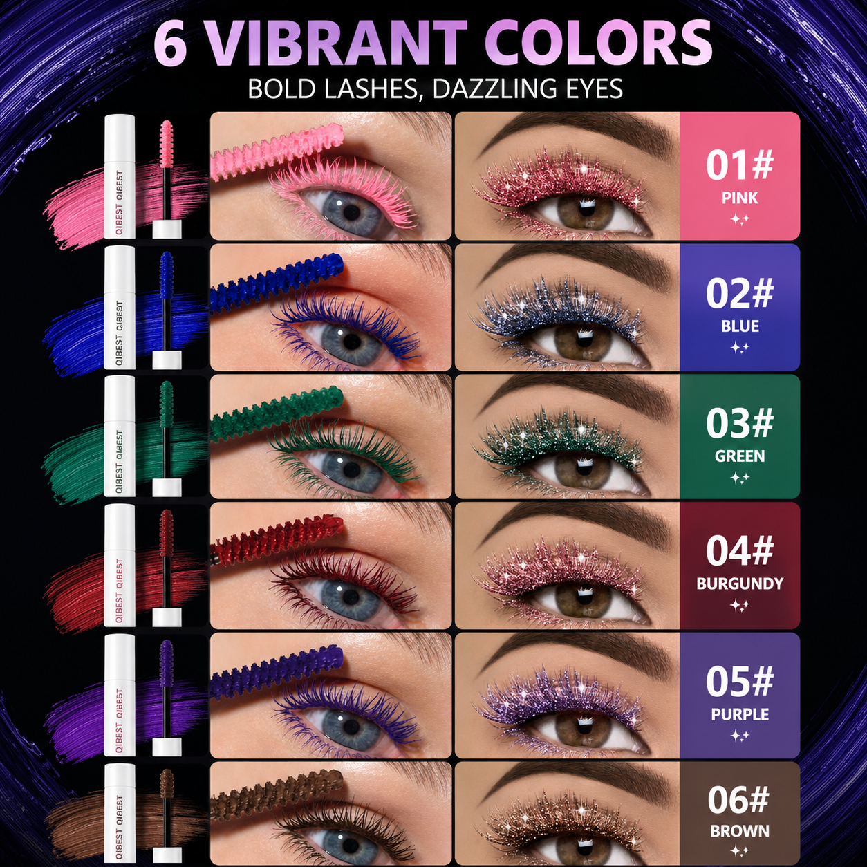 2-IN-1 GLITTER + COLORED MASCARA