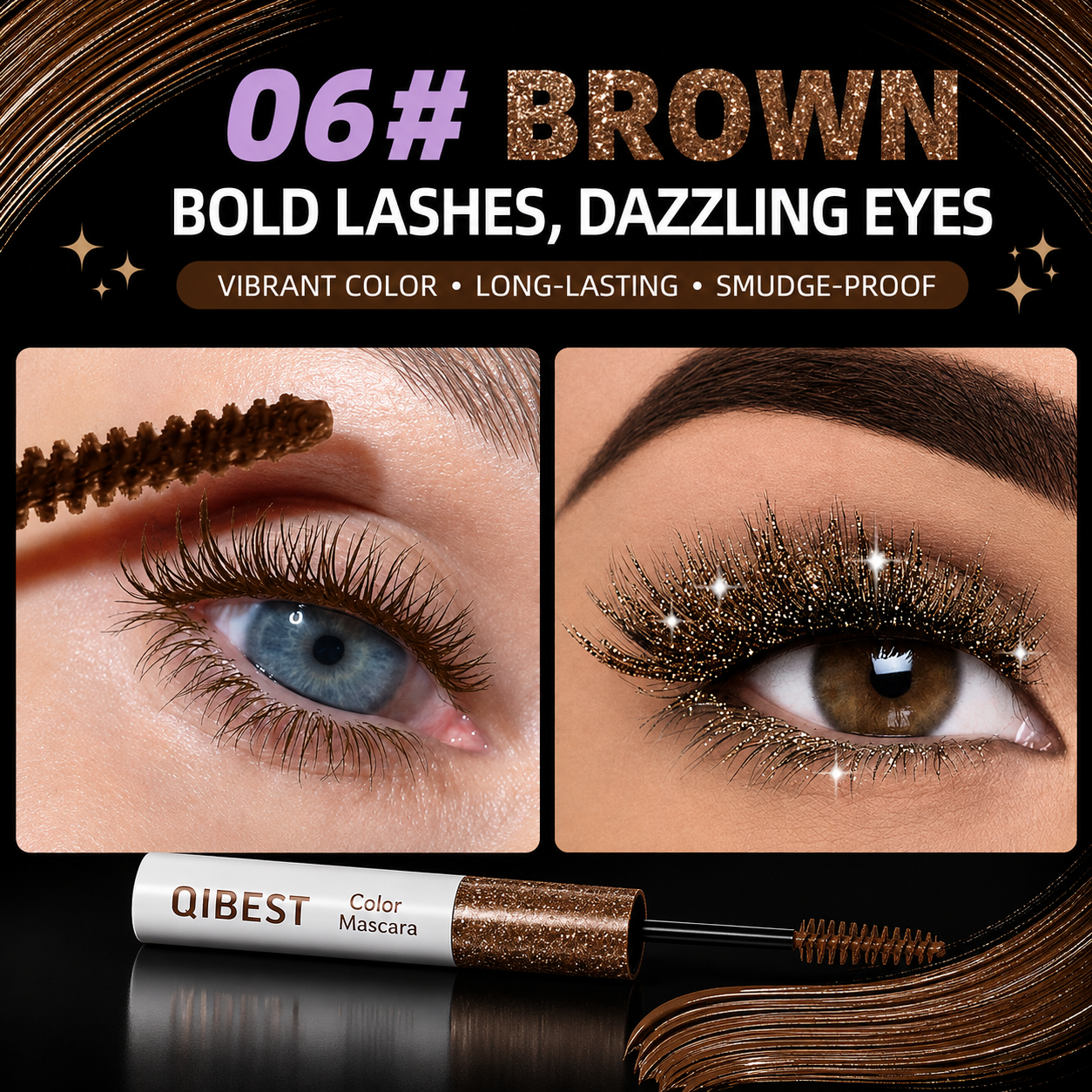 2-IN-1 GLITTER + COLORED MASCARA