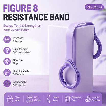 💦Figure 8 Resistance Bands – Silicone Exercise Bands for Women💦💦