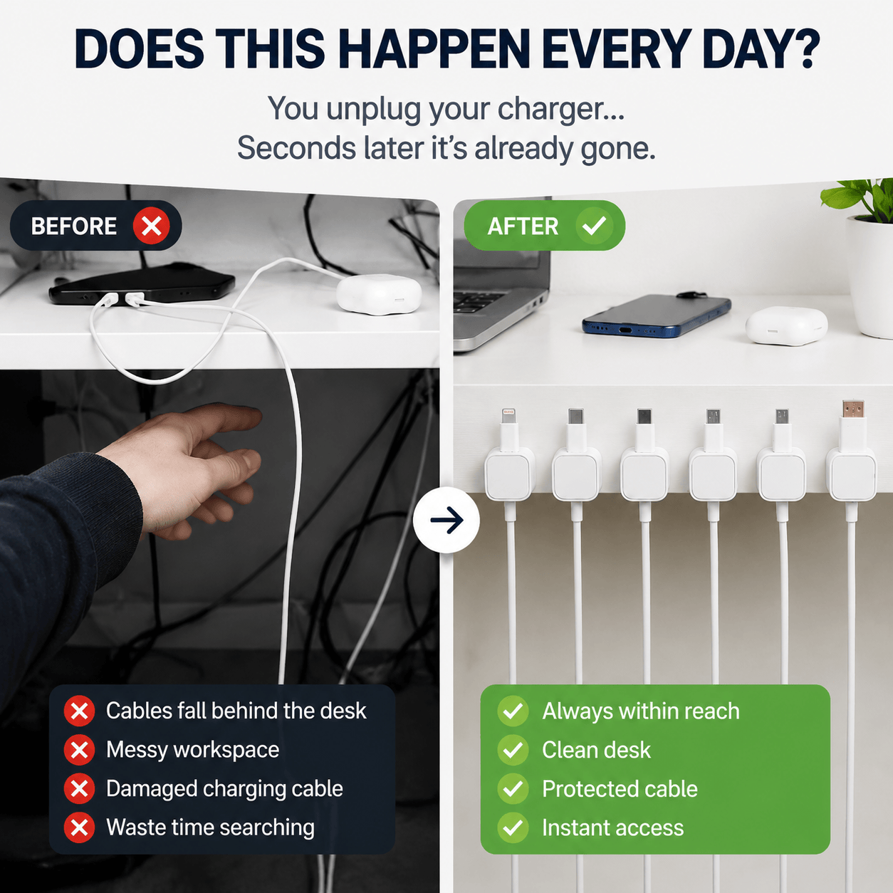 Magnetic Cable Clip