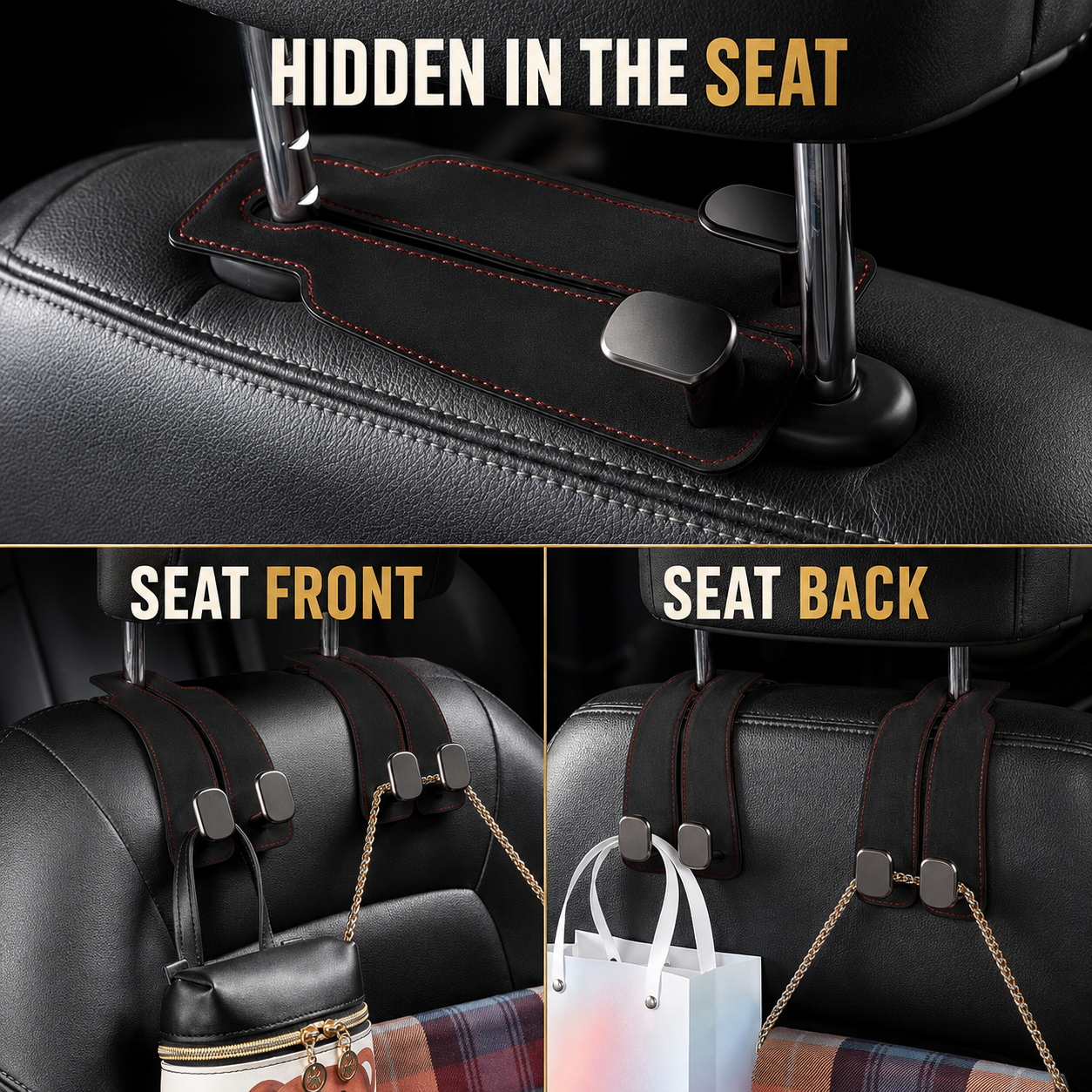 🔥🚗Car Seat Back Storage Hook 💥Double Hook Holder for Convenient Storage