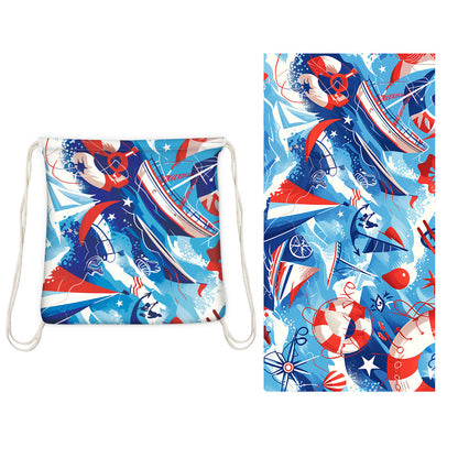 🌊 2-in-1 Organic Cotton Towel Bag