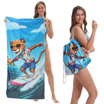 🌊 2-in-1 Organic Cotton Towel Bag
