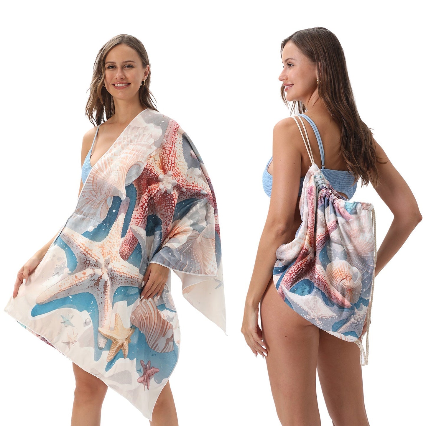 🌊 2-in-1 Organic Cotton Towel Bag