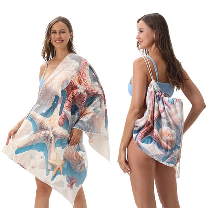 🌊 2-in-1 Organic Cotton Towel Bag