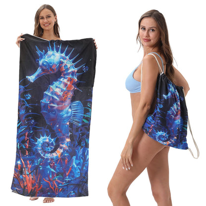🌊 2-in-1 Organic Cotton Towel Bag