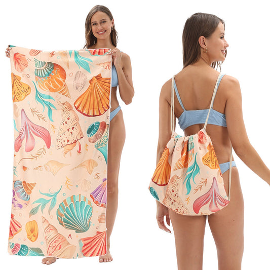 🌊 2-in-1 Organic Cotton Towel Bag