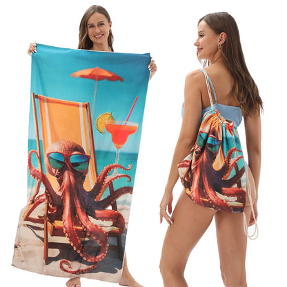 🌊 2-in-1 Organic Cotton Towel Bag