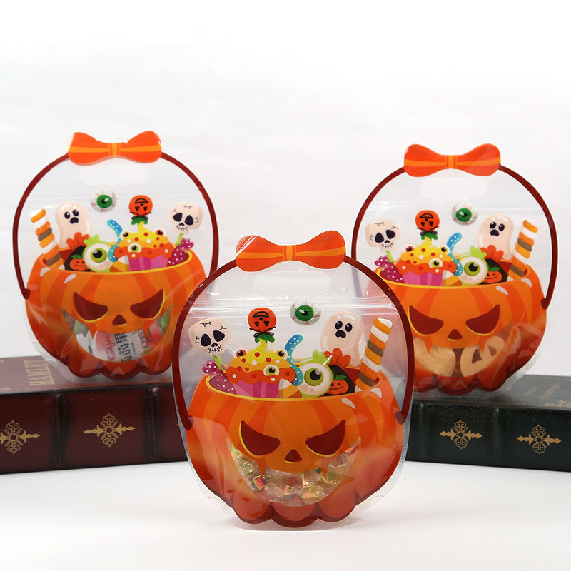 Halloween Pumpkin & Cauldron Treat Bags for Kids – Reusable Trick-or-Treat Candy Goodie Bags